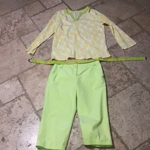 Sigrid Olsen Capri Outfit size 8
